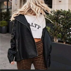 12th Tribe x SALTY BLONDE leather jacket